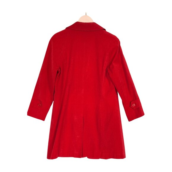 London Fog Red Cotton Trench Coat with Toile Lining (XS Petite) - Picture 4 of 7